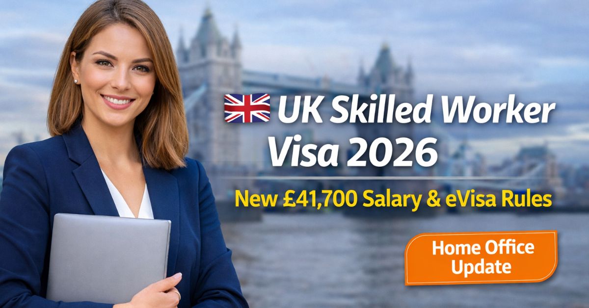 UK Skilled Worker Visa 2026: New £41,700 Salary & eVisa Rules