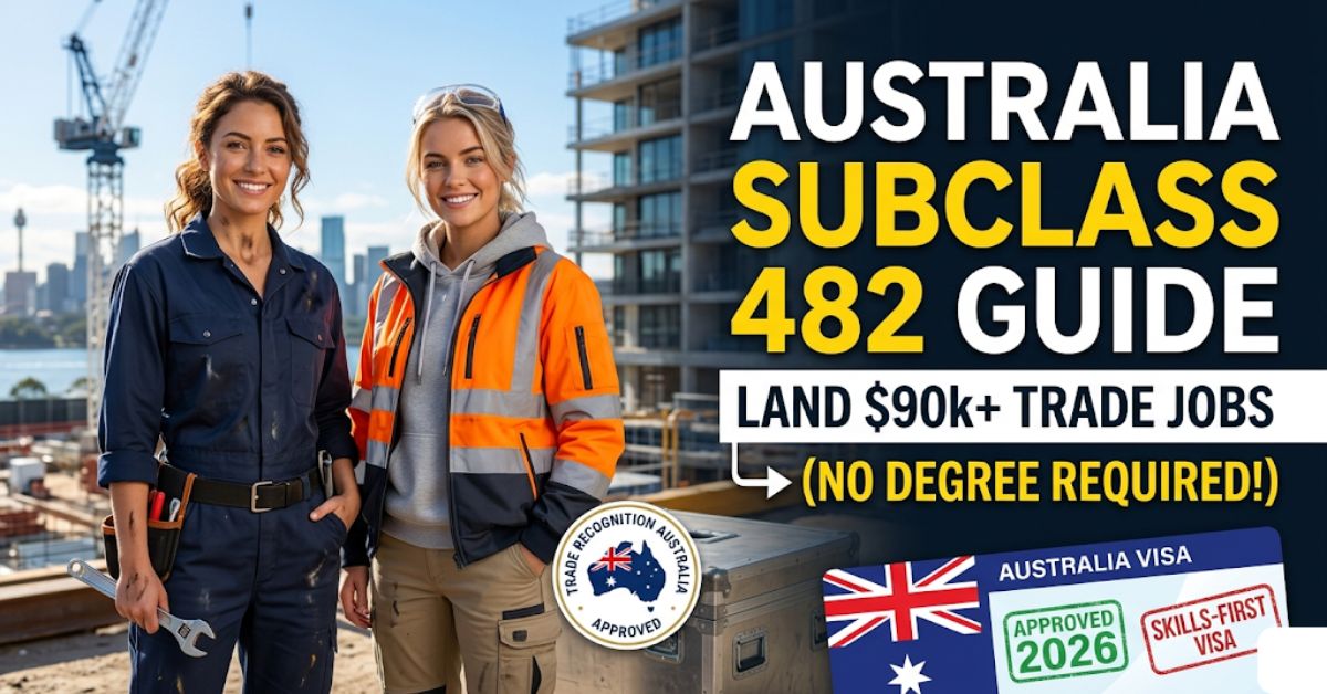 Australia Subclass 482 Guide: Land $90k+ Trade Jobs (No Degree)