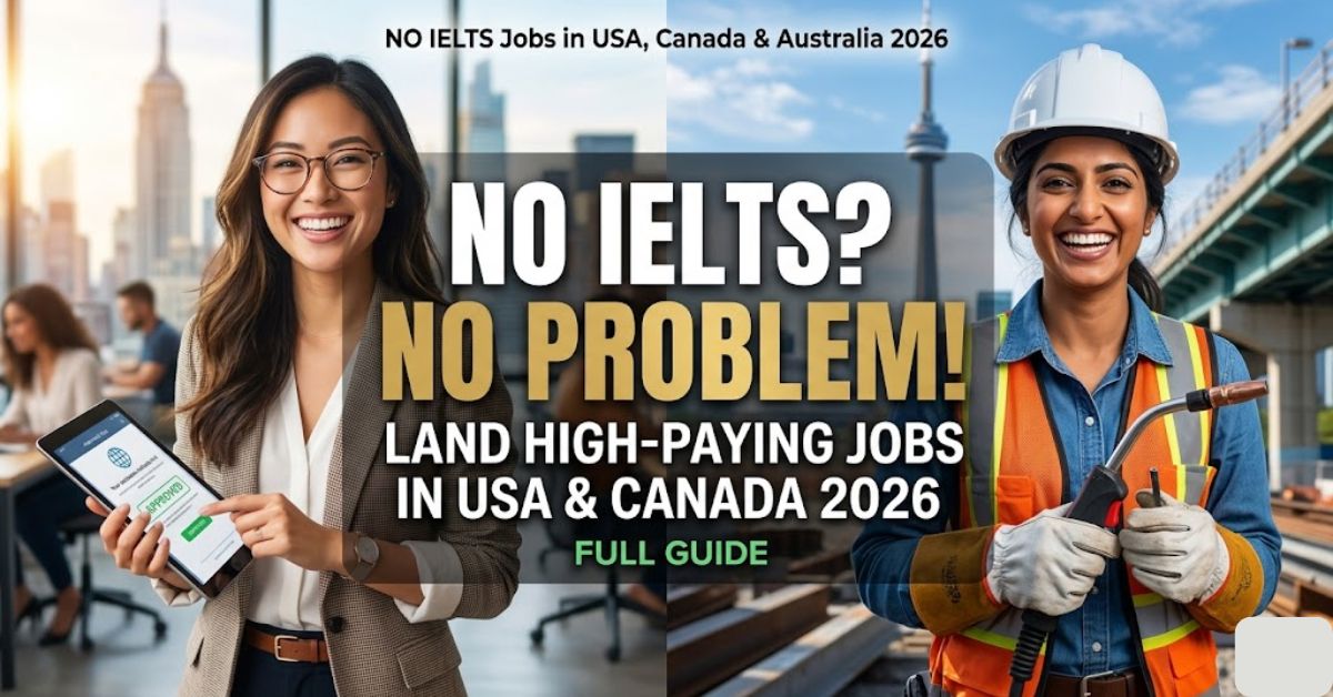 No IELTS Jobs in USA, Canada & Australia 2026 (Full Guide)