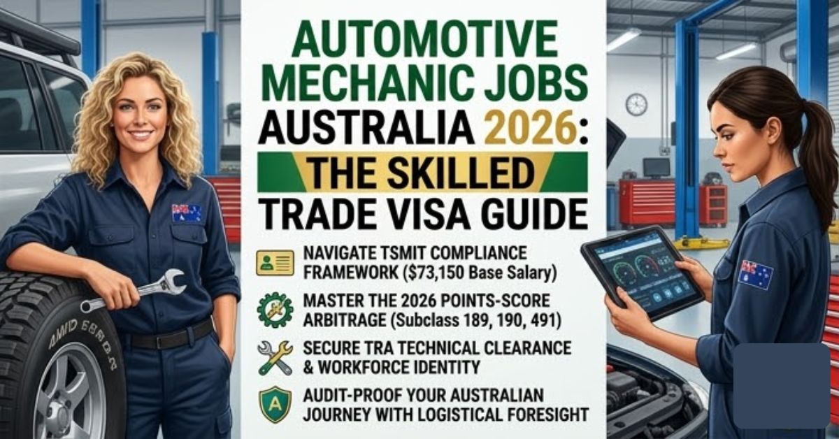Automotive Mechanic Jobs Australia 2026: The Skilled Trade Visa Guide