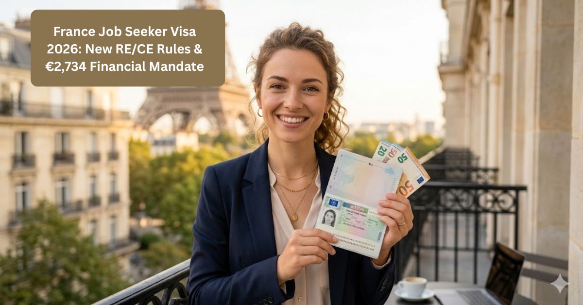 France Job Seeker Visa 2026: New RE/CE Rules & €2,734 Financial Mandate