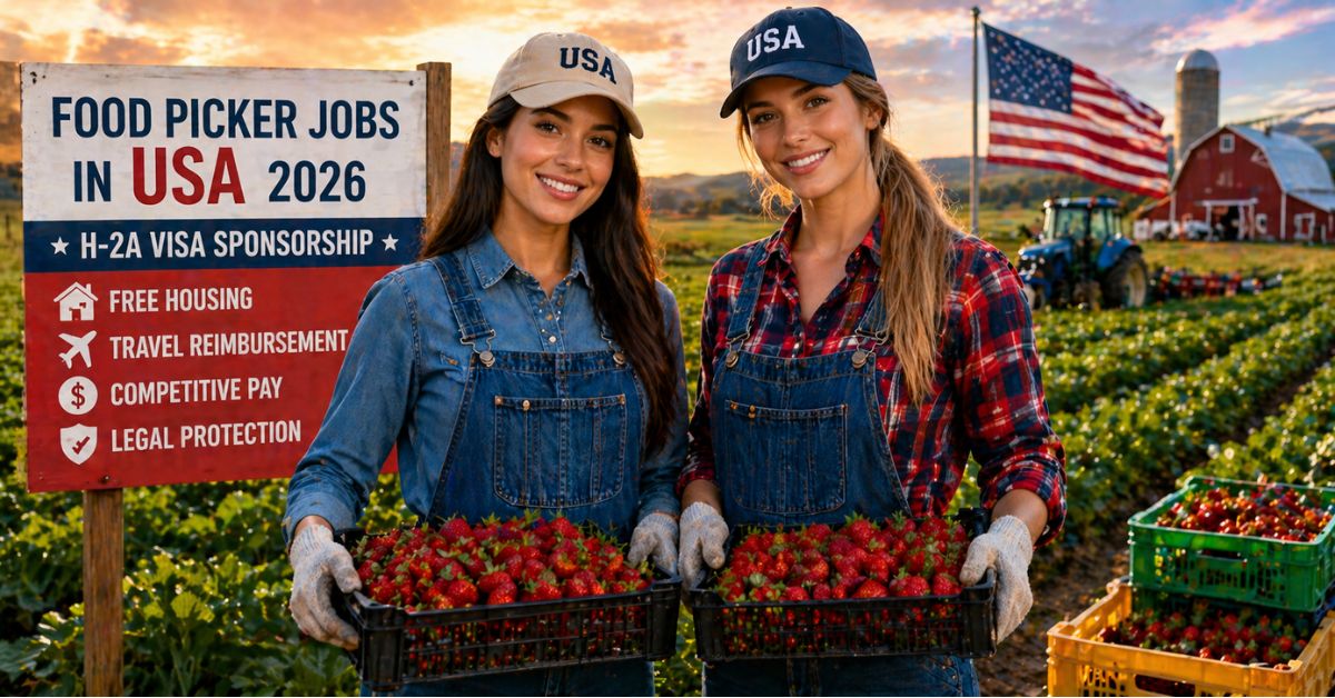 Food Picker Jobs in USA 2026: The Ultimate H-2A Visa Sponsorship Guide