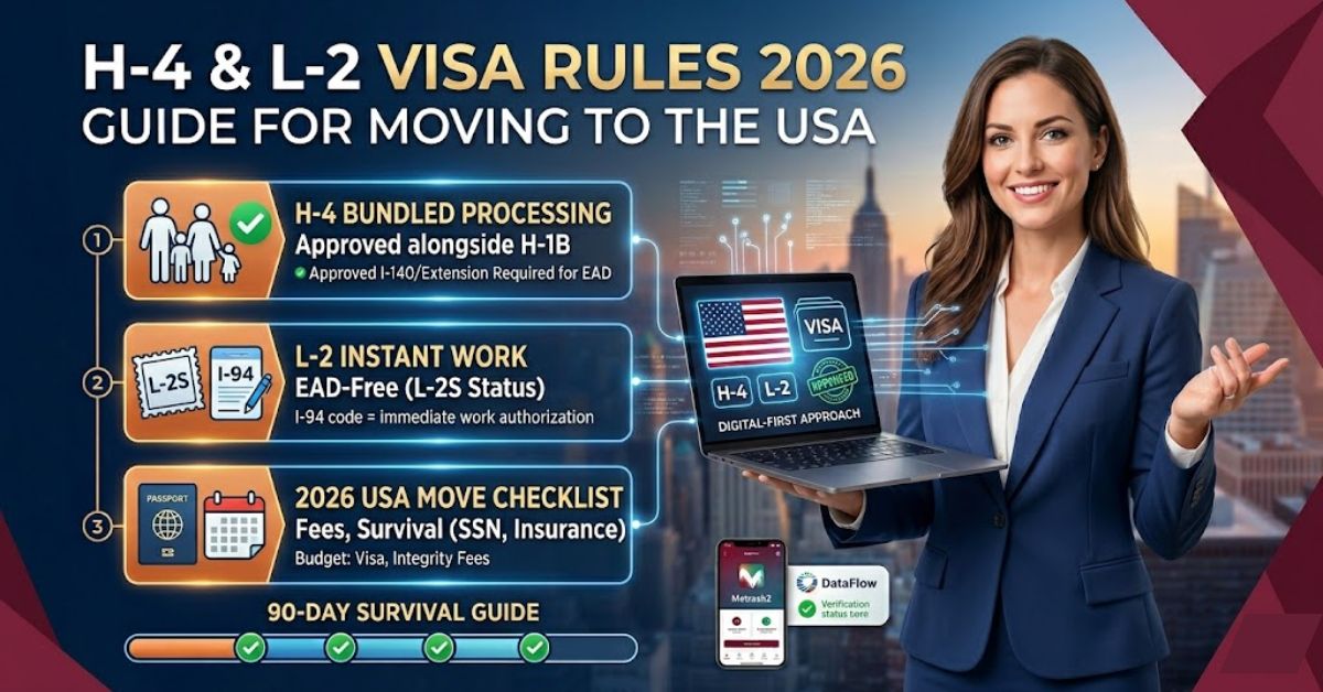 H-4 and L-2 Visa Rules 2026: Guide for Moving to the USA